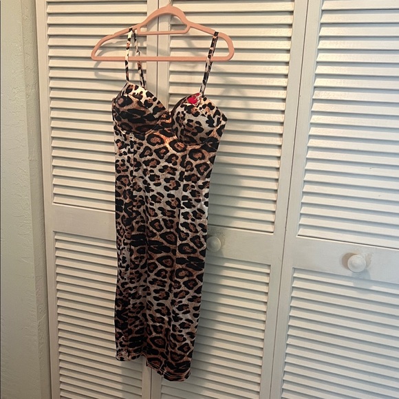 SHEIN Dresses & Skirts - # 0714 + Leopard Print Spaghetti Strap Dress W/ WHT
